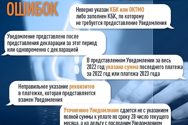 Семь ошибок, которые плательщики допускают при формировании Уведомления об исчисленных суммах налогов